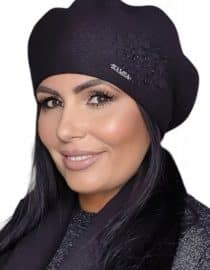 FEBA Ženska baretka - Črna